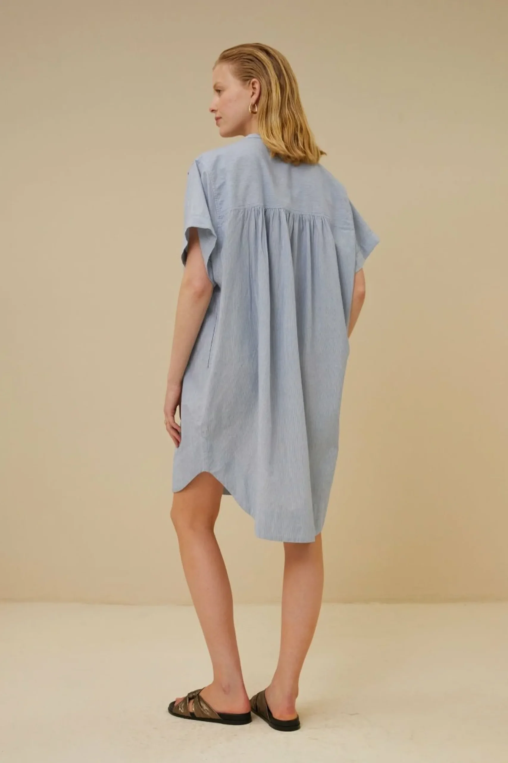 By bar Jurken<Amber Pin Stripe Dress