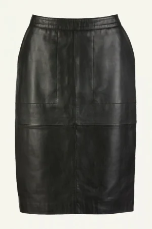 By bar Rokken<Basic Leather Skirt