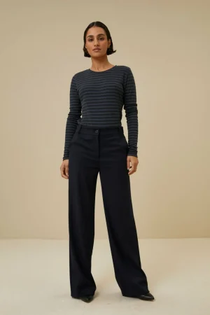 By bar Tops & Shirts<Basic Ls Melange Stripe Top