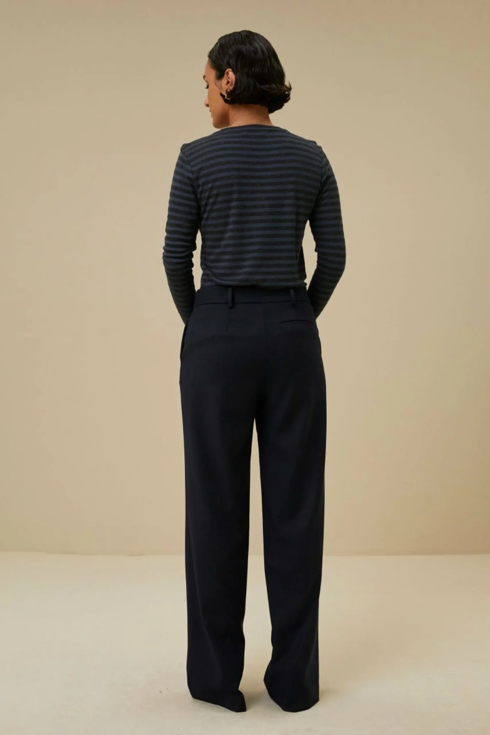 By bar Tops & Shirts<Basic Ls Melange Stripe Top