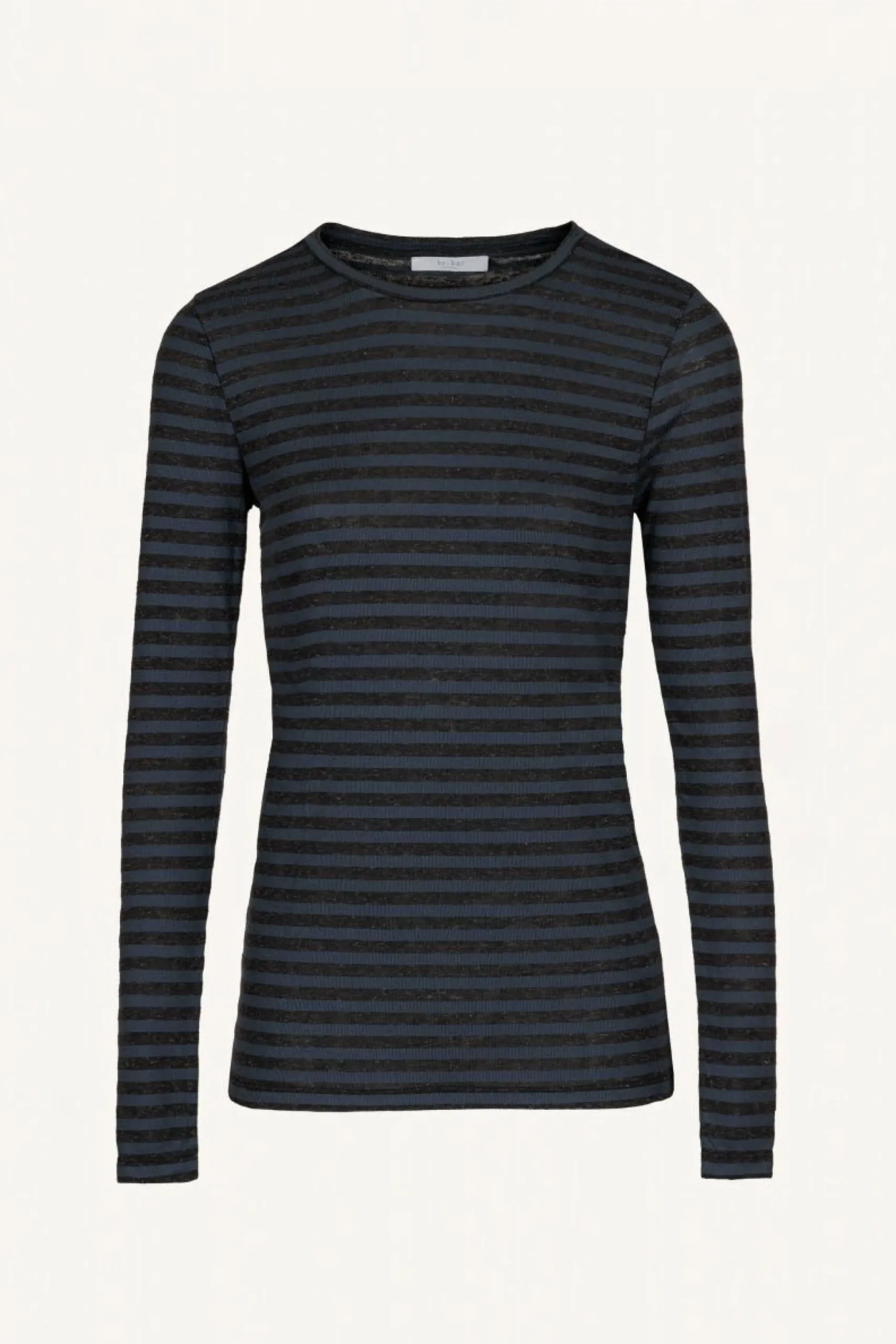By bar Tops & Shirts<Basic Ls Melange Stripe Top