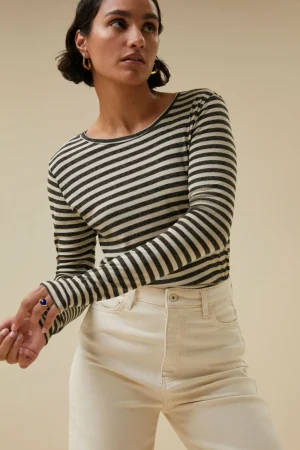 By bar Tops & Shirts<Basic Ls Stripe Top