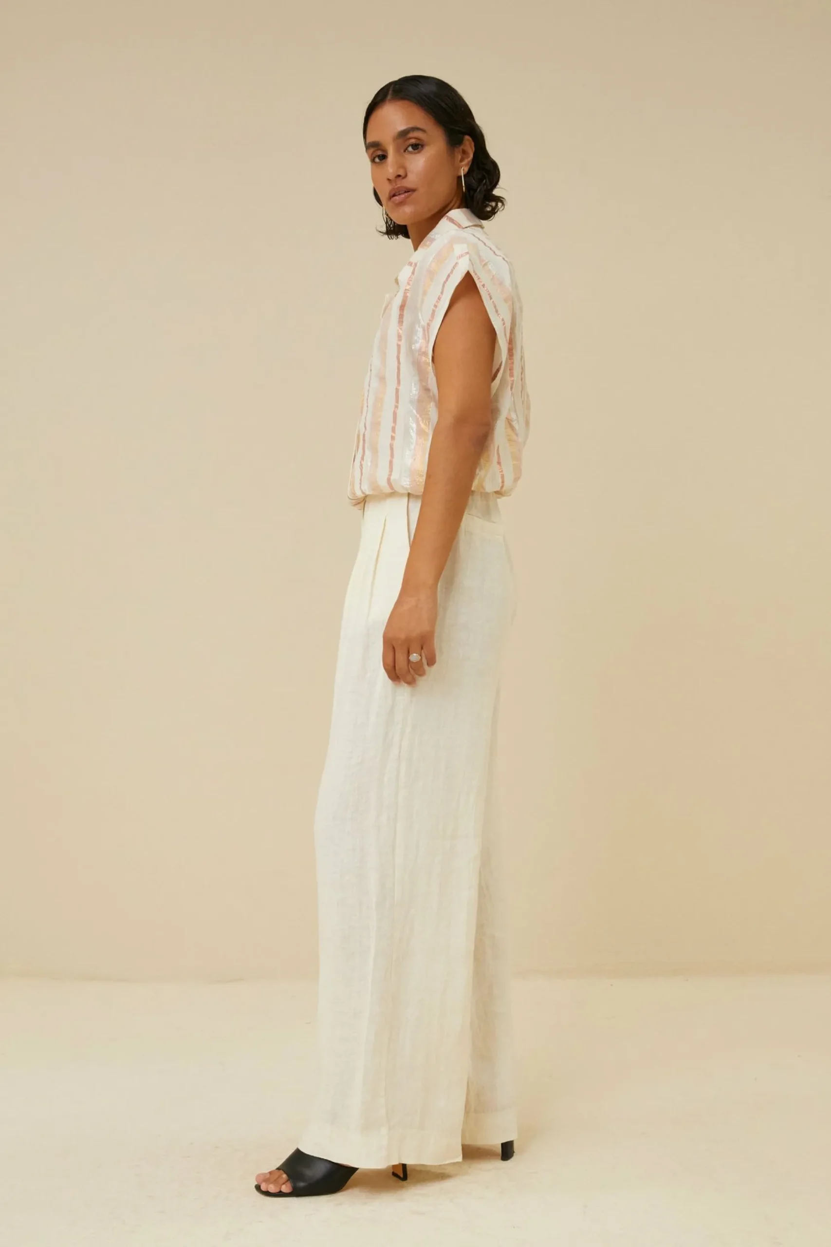 By bar Blouses<Bieke Gloss Stripe Blouse