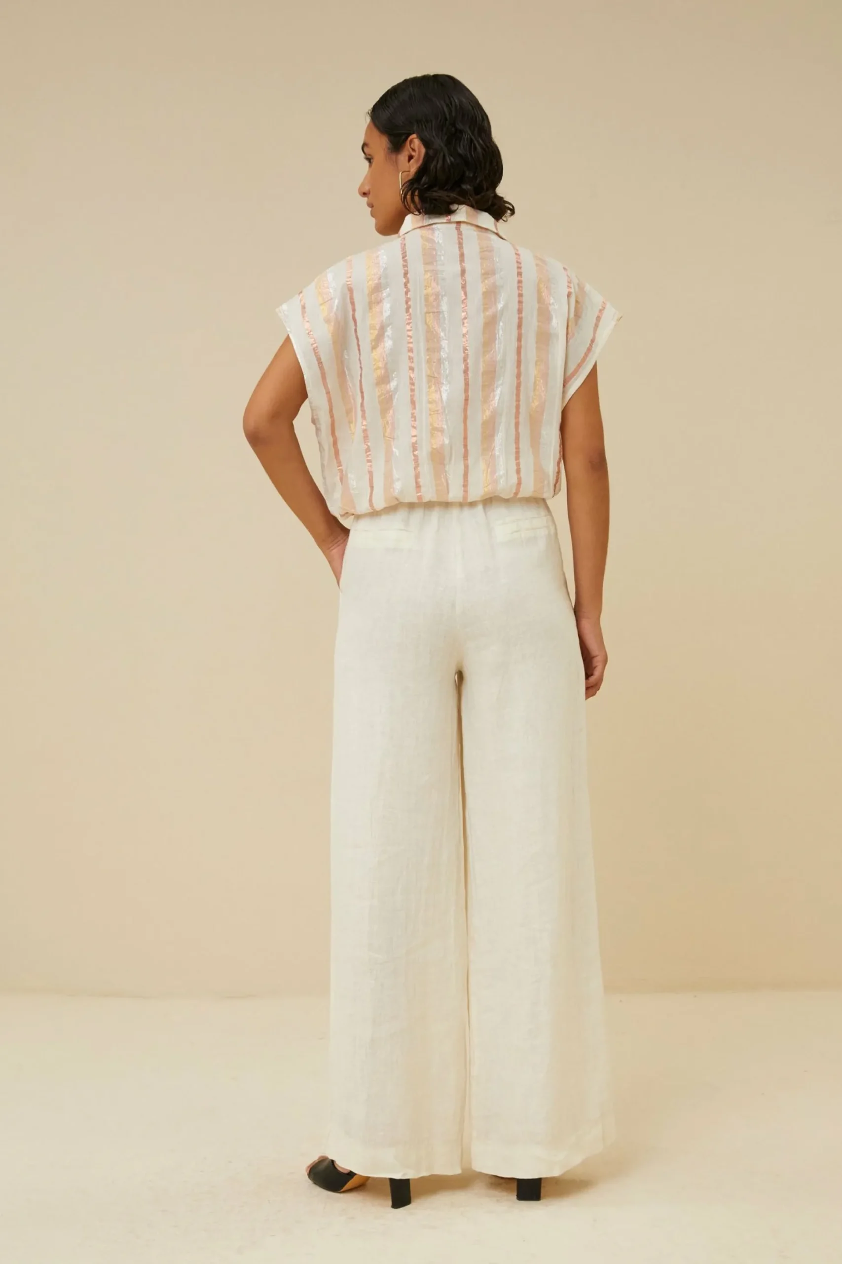 By bar Blouses<Bieke Gloss Stripe Blouse