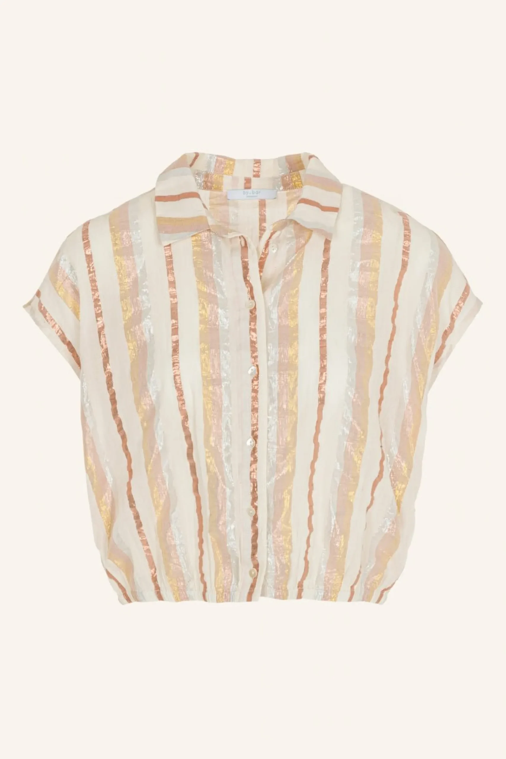 By bar Blouses<Bieke Gloss Stripe Blouse