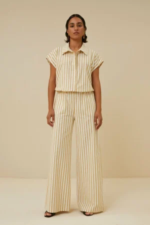 By bar Co-Ord Sets<Bieke Linen Stripe Blouse