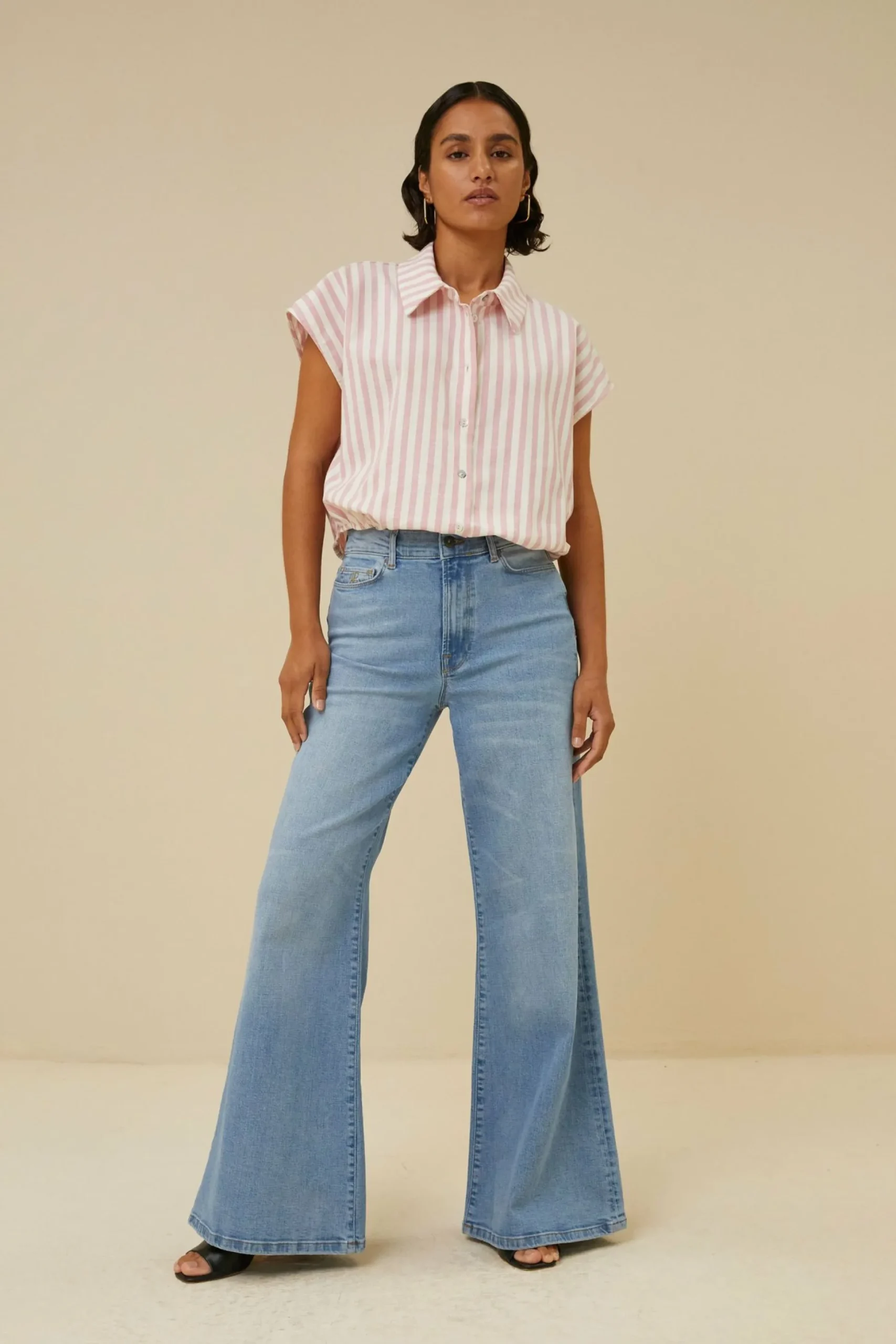 By bar Co-Ord Sets<Bieke Linen Stripe Blouse