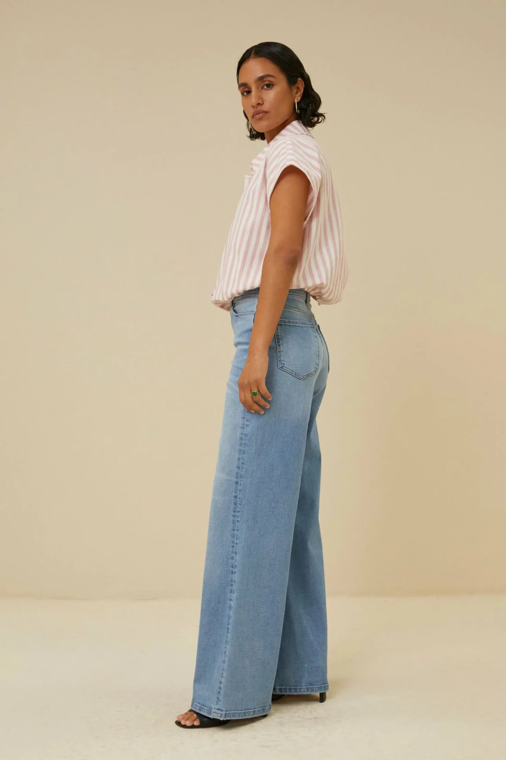 By bar Co-Ord Sets<Bieke Linen Stripe Blouse