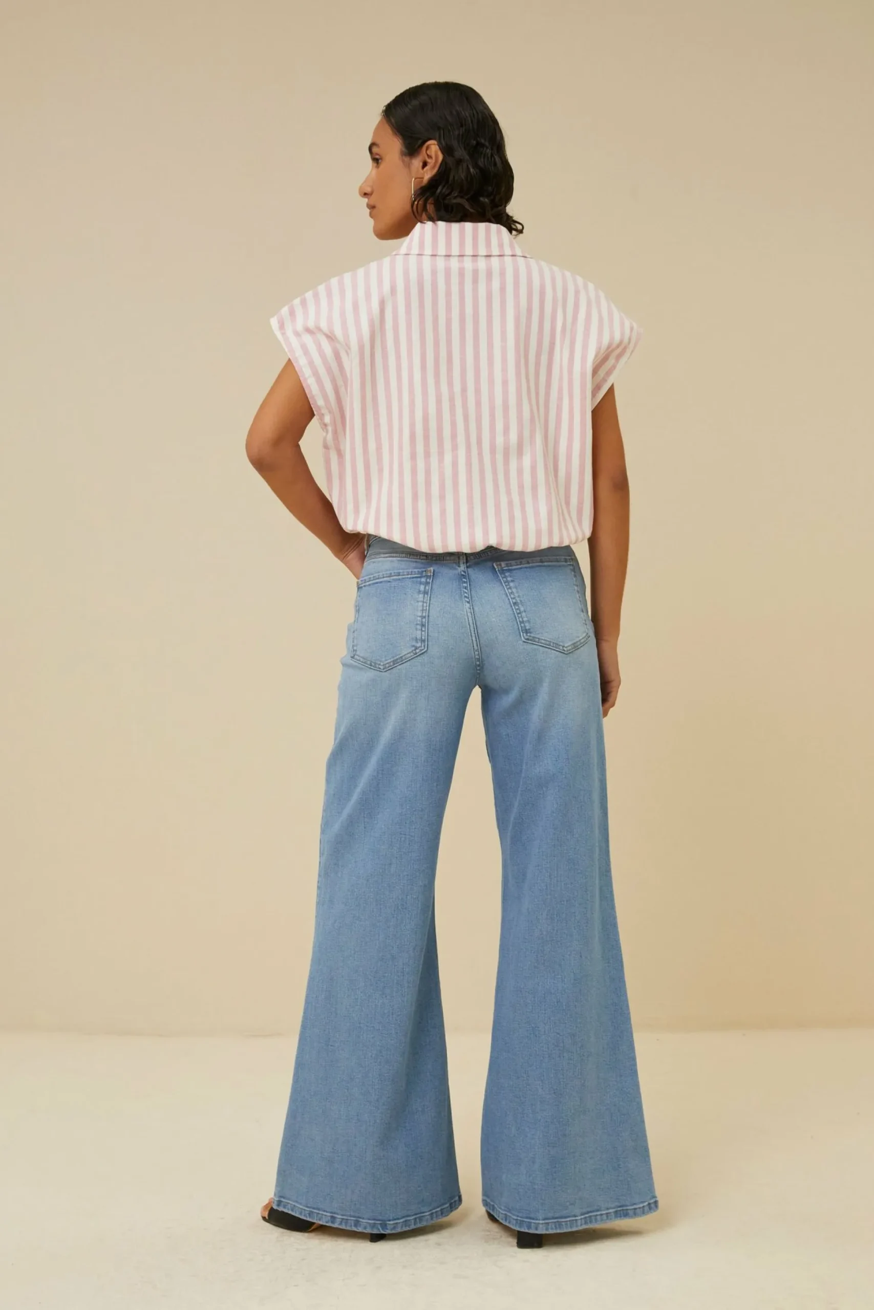 By bar Co-Ord Sets<Bieke Linen Stripe Blouse