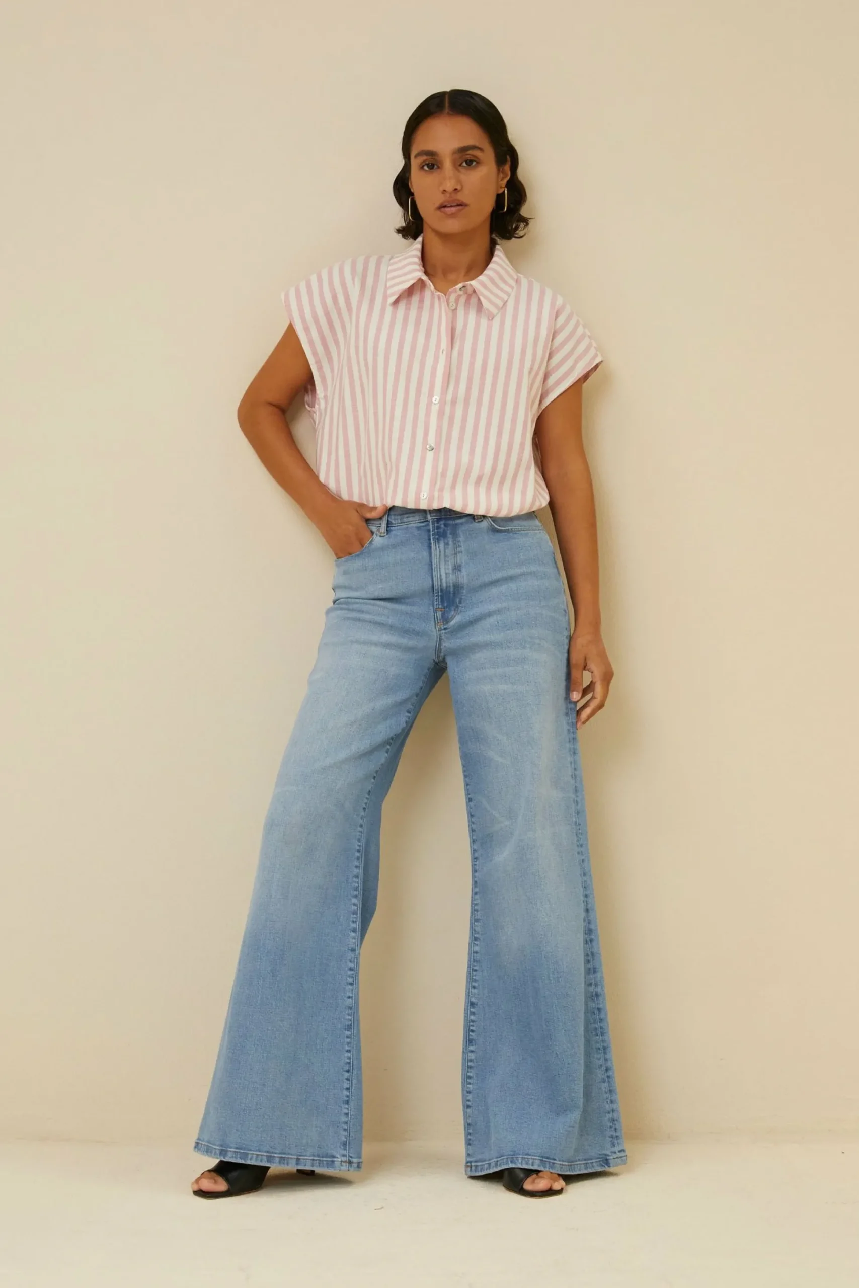 By bar Co-Ord Sets<Bieke Linen Stripe Blouse