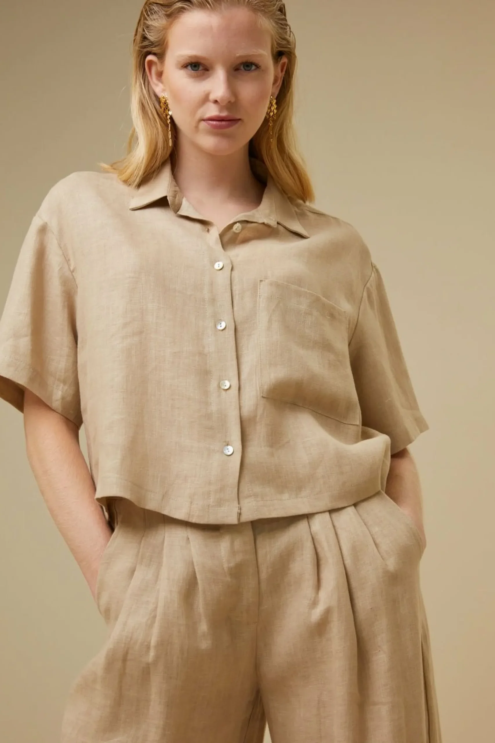 By bar Blouses<Cris Linen Blouse