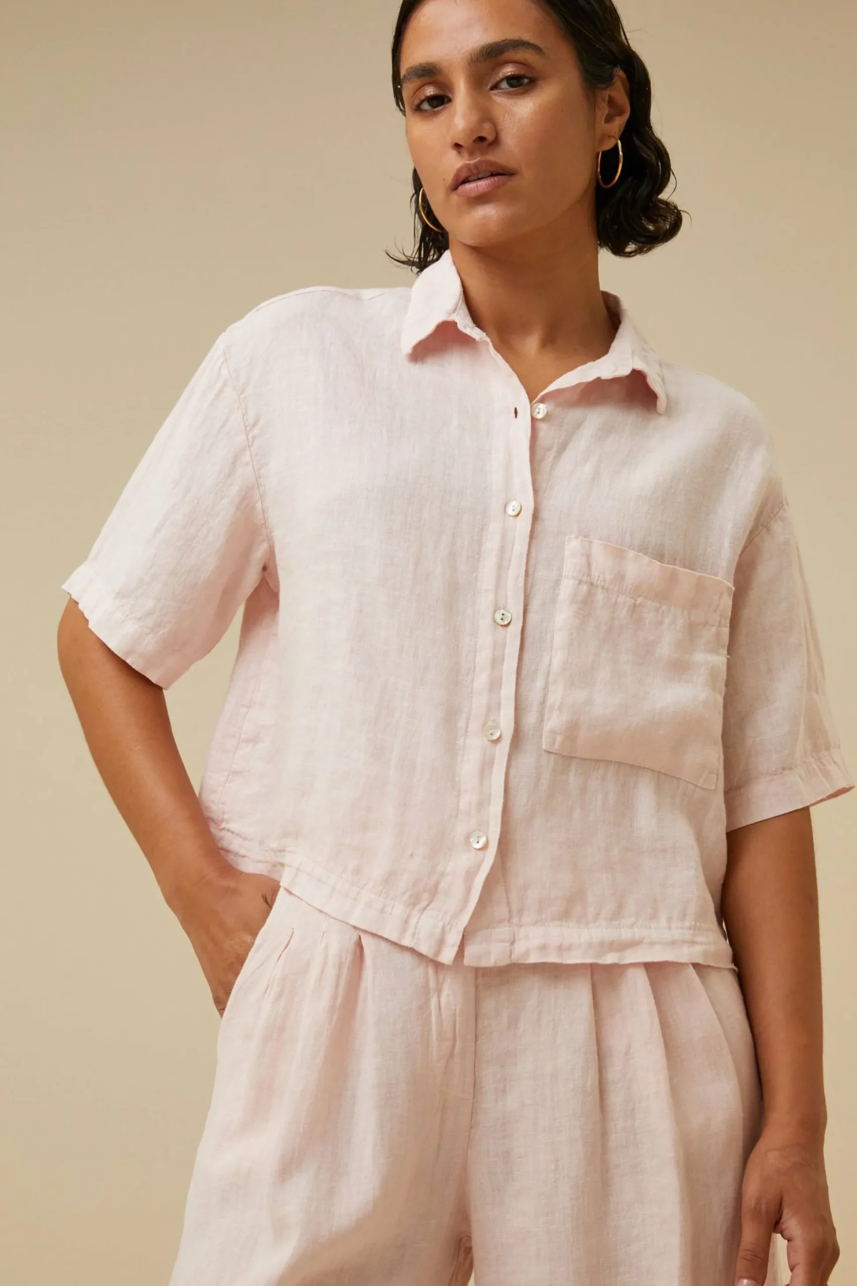 By bar Blouses<Cris Linen Blouse