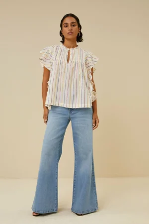 By bar Blouses<Danee La Stripe Blouse