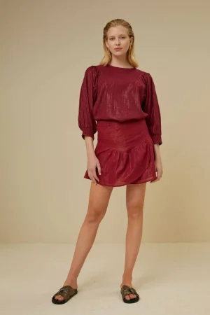 By bar Blouses<Dua Metallic Blouse