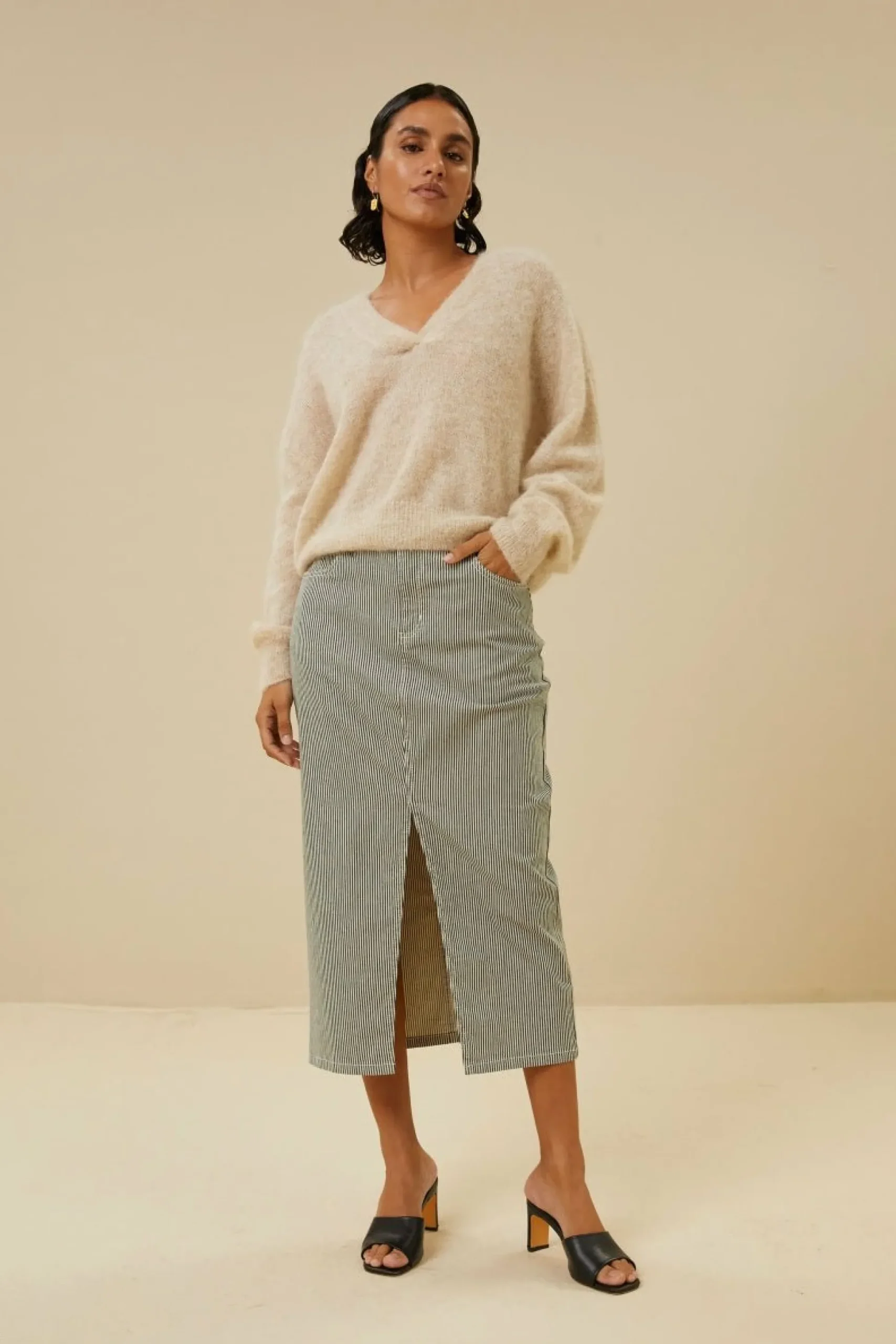 By bar Rokken<Elba Stripe Skirt