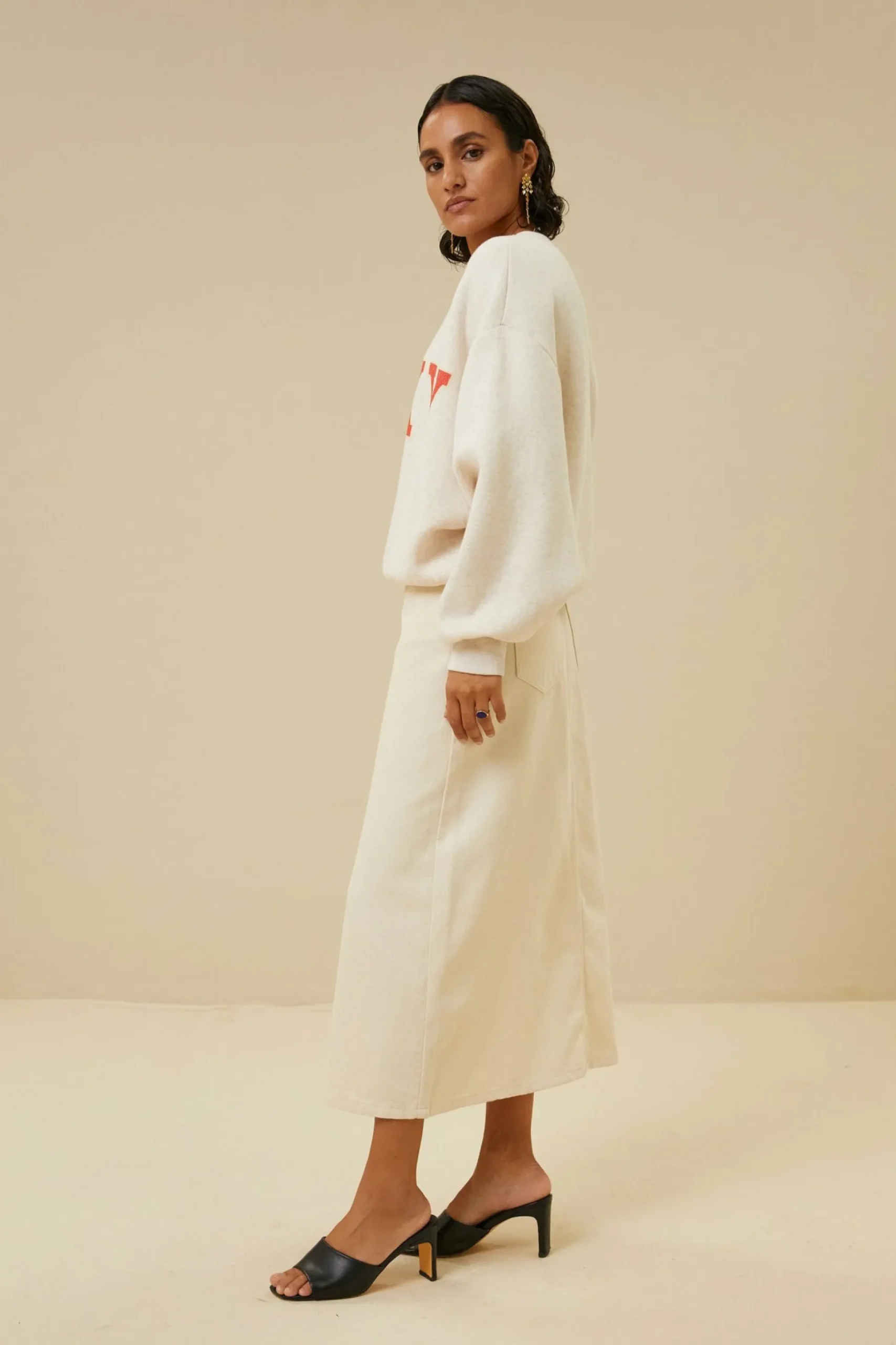 By bar Rokken<Elba Twill Skirt