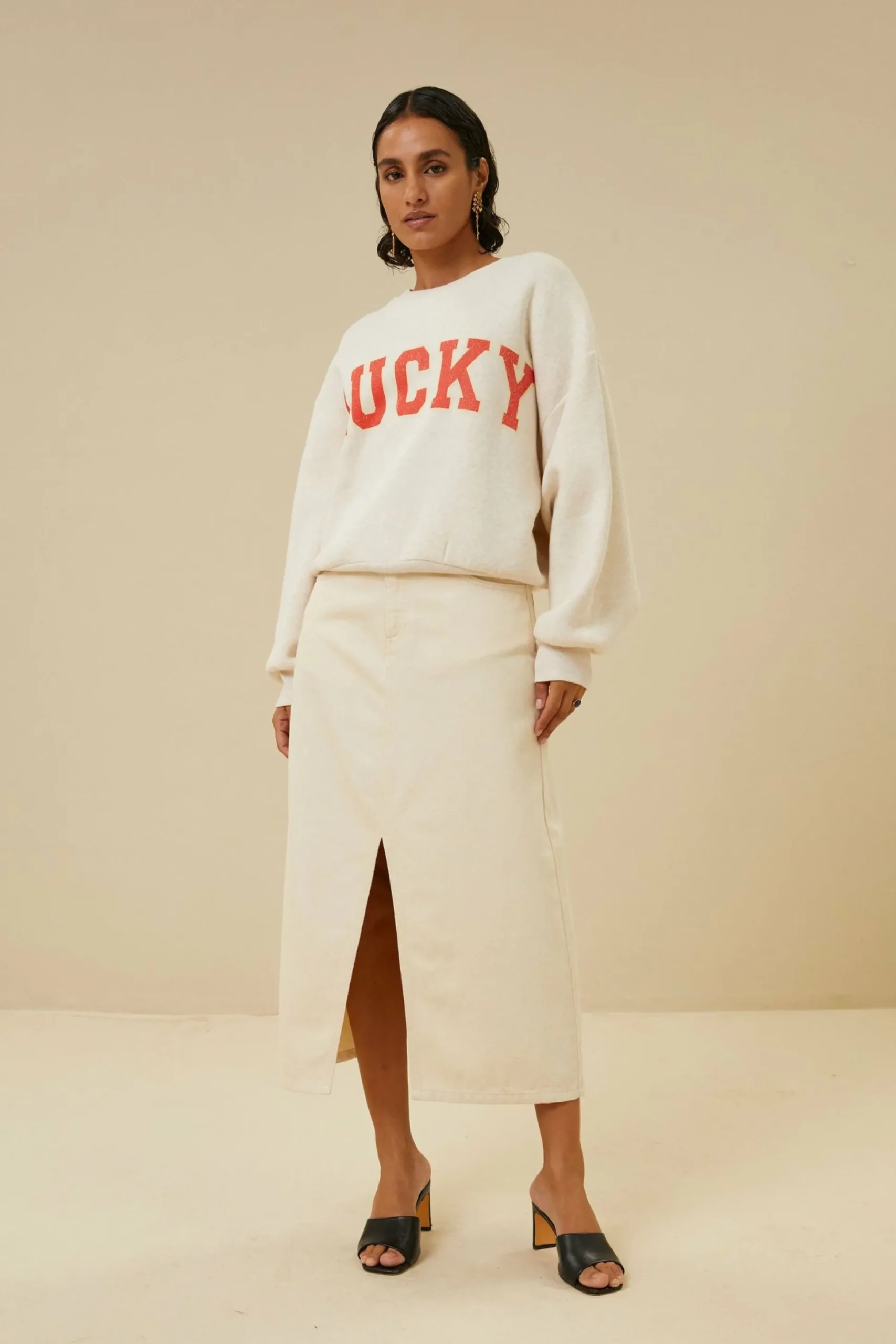 By bar Rokken<Elba Twill Skirt