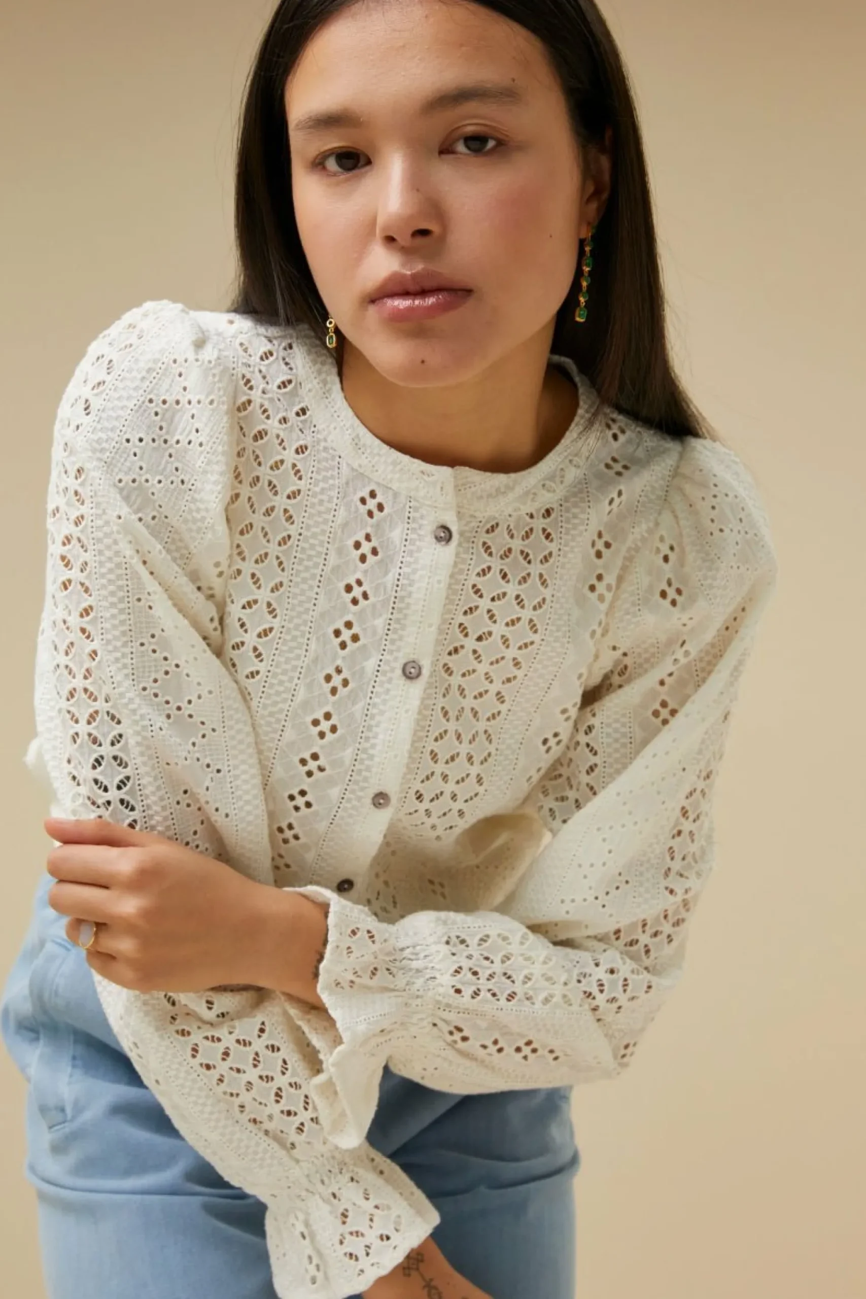By bar Blouses<Frankie Embroidery Blouse