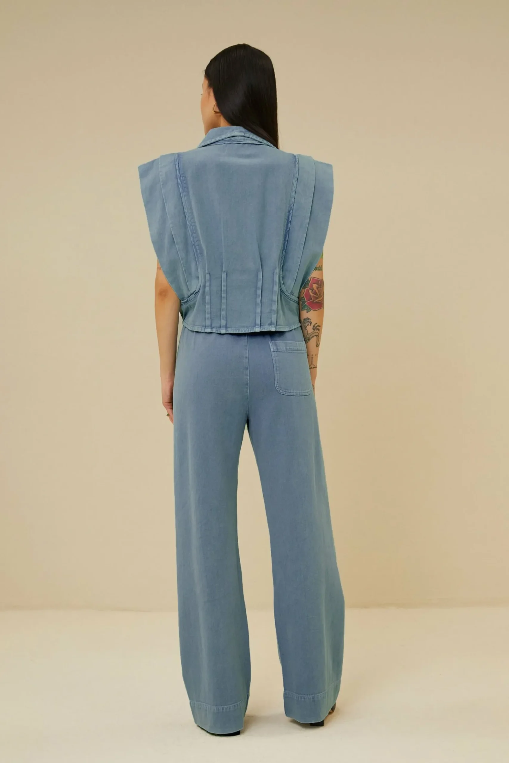 By bar Co-Ord Sets<Jane Sleeveless Denim Jacket
