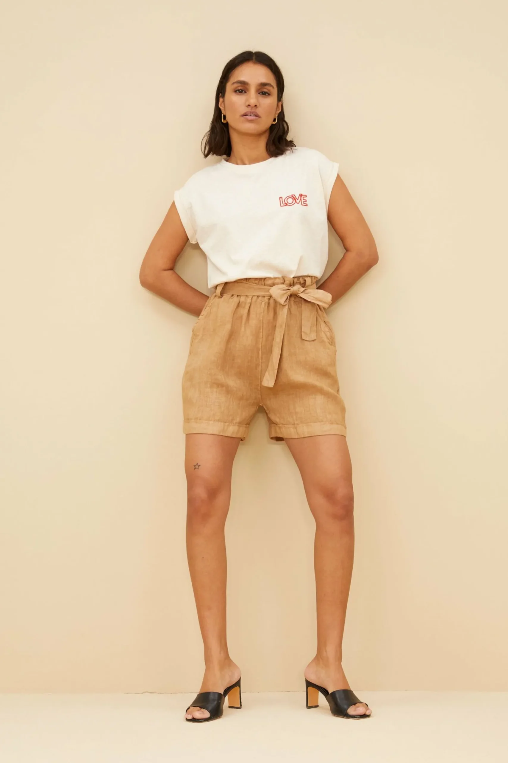By bar Jumpsuits & Shorts<June Linen Shorts