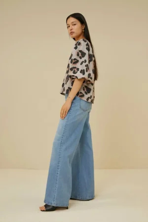 By bar Blouses<Juta Cheetah Blouse