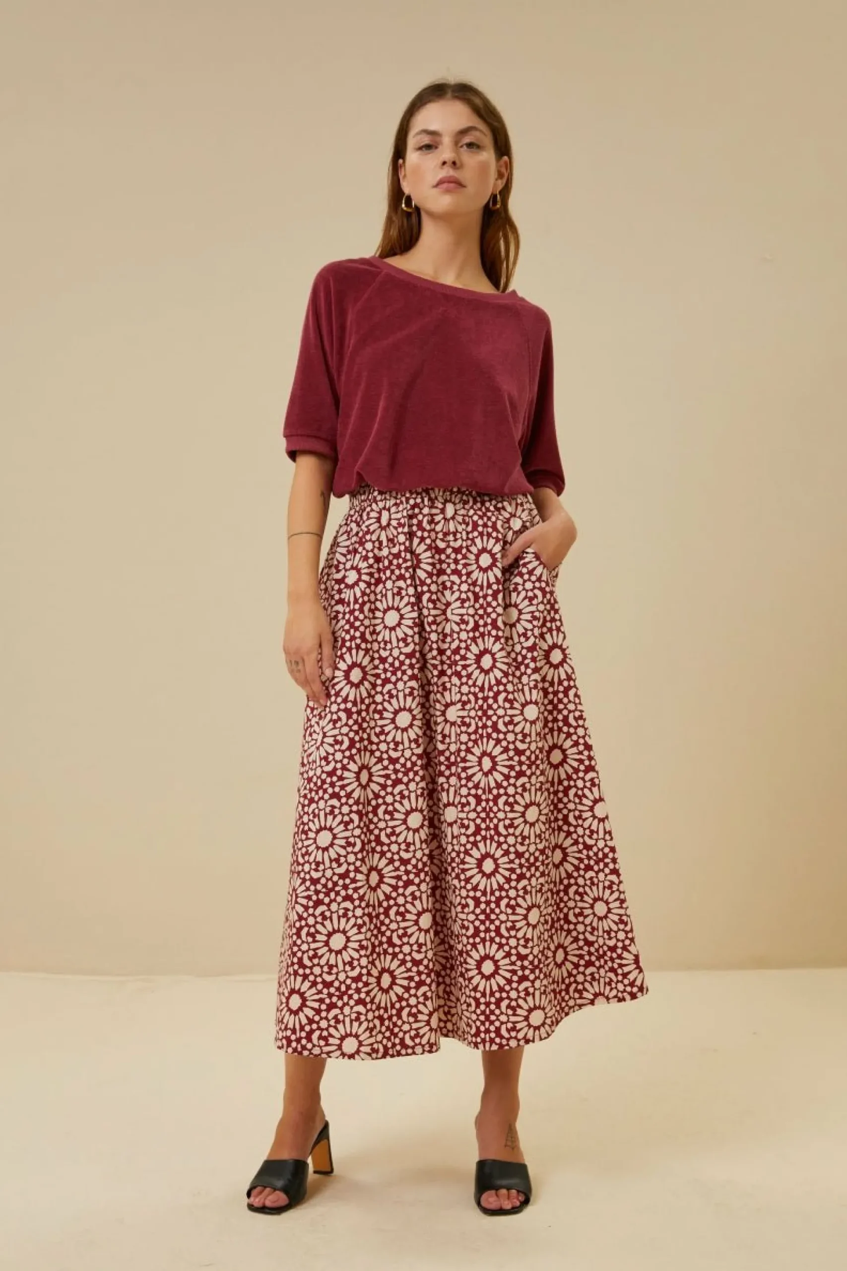 By bar Co-Ord Sets<Juta Sunflower Skirt