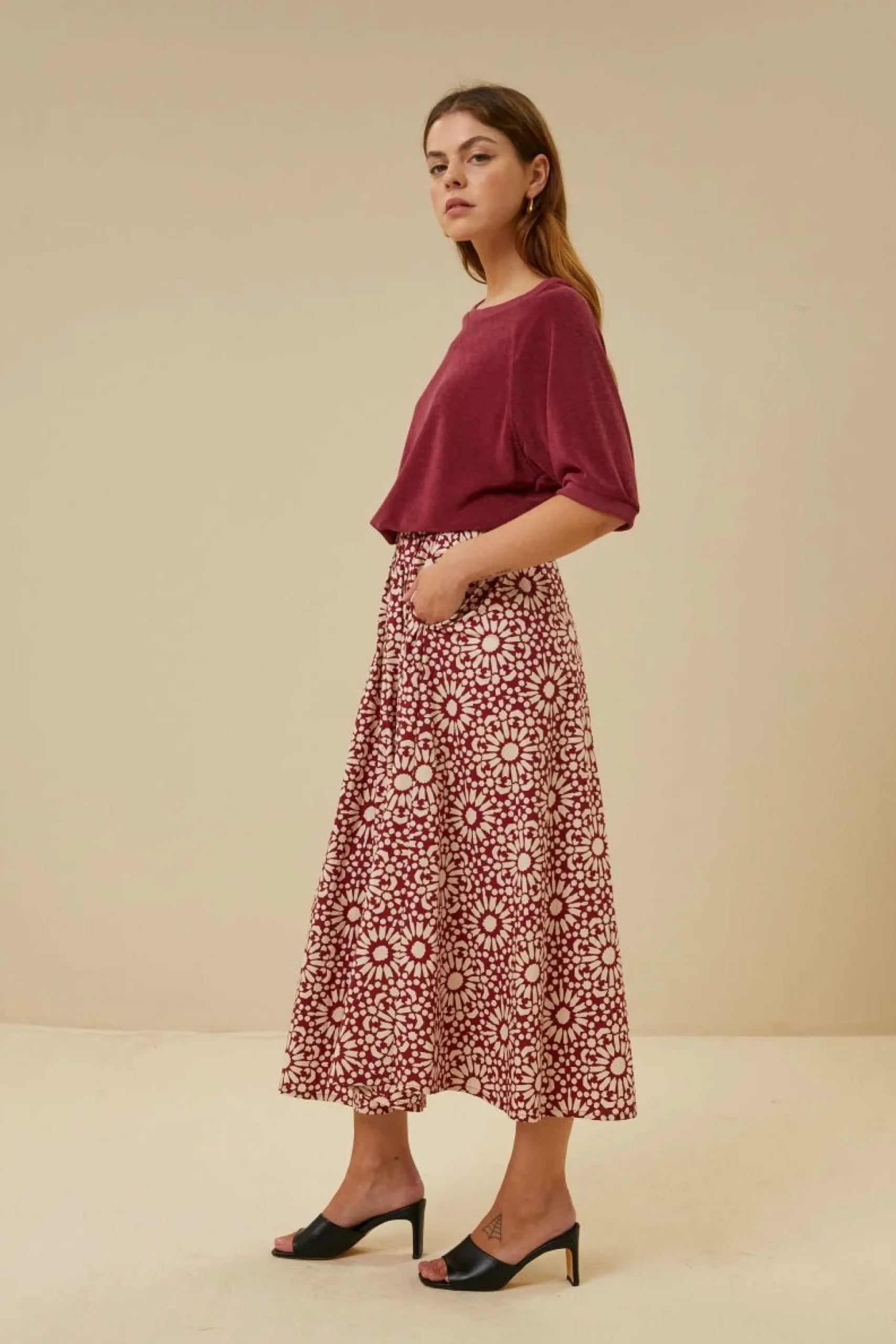 By bar Co-Ord Sets<Juta Sunflower Skirt