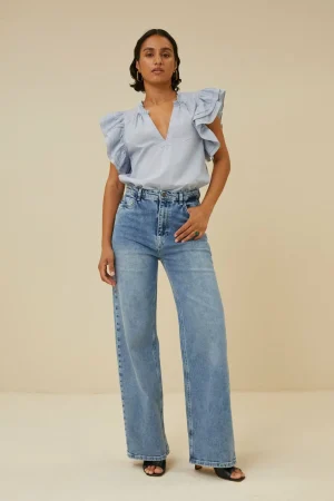 By bar Blouses<Lila Pin Stripe Blouse