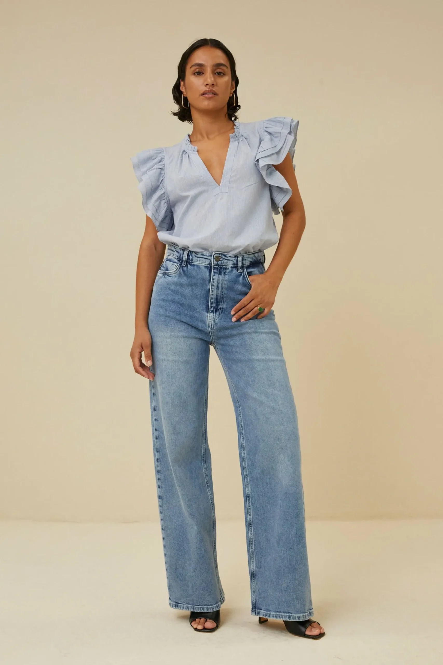 By bar Blouses<Lila Pin Stripe Blouse