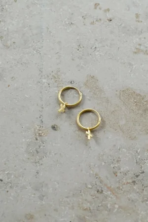 By bar Oorbellen<Pd Cross Round Earring