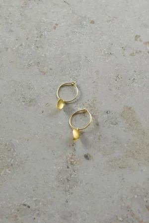 By bar Oorbellen<Pd Leave Hoop Earring