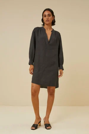By bar Jurken<Resa Linen Dress