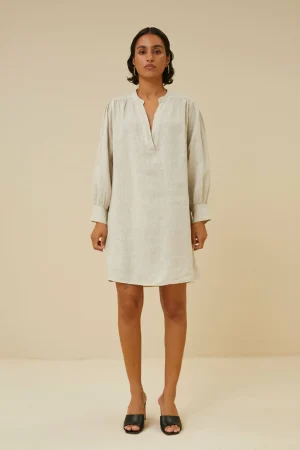 By bar Jurken<Resa Linen Dress