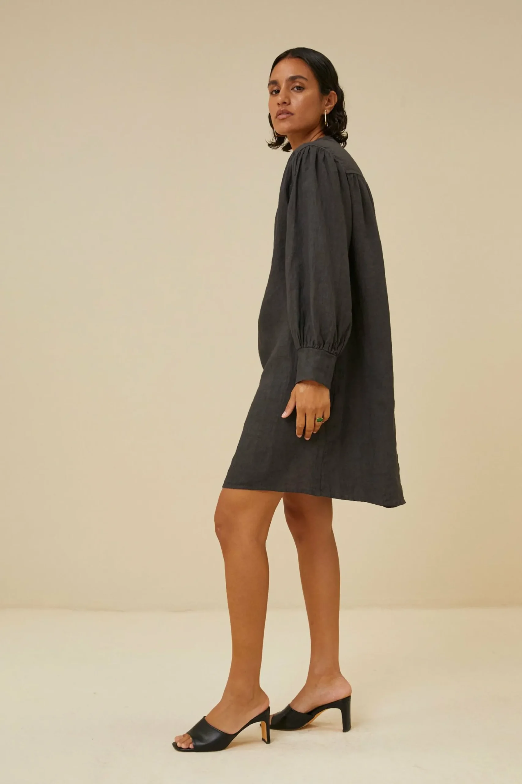 By bar Jurken<Resa Linen Dress
