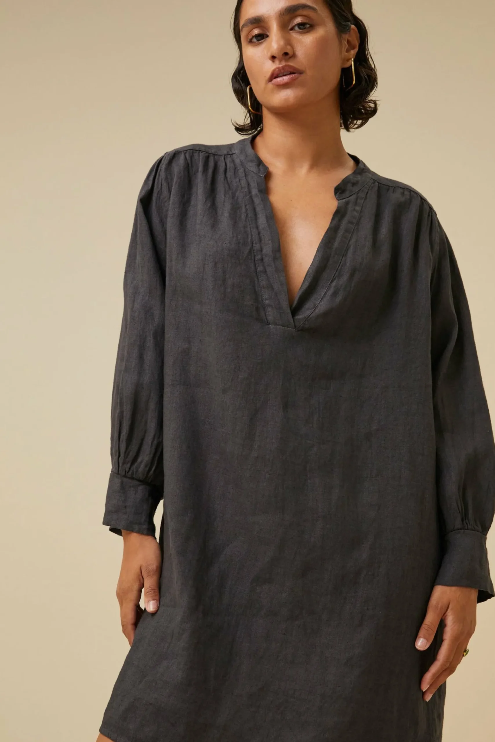 By bar Jurken<Resa Linen Dress