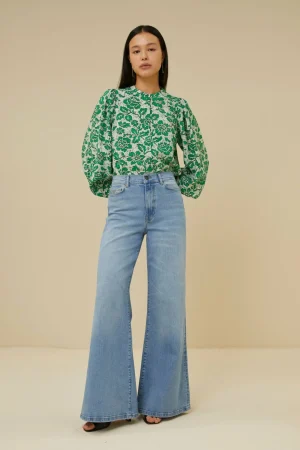 By bar Blouses<Rikki Batik Flower Blouse