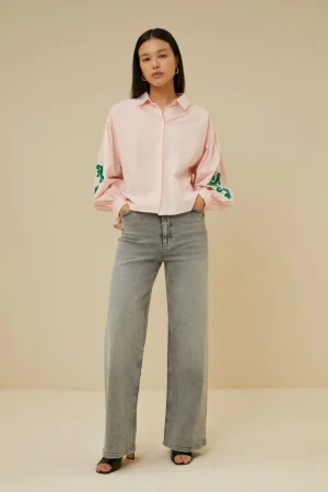 By bar Co-Ord Sets<Sarah Short Chambray Blouse