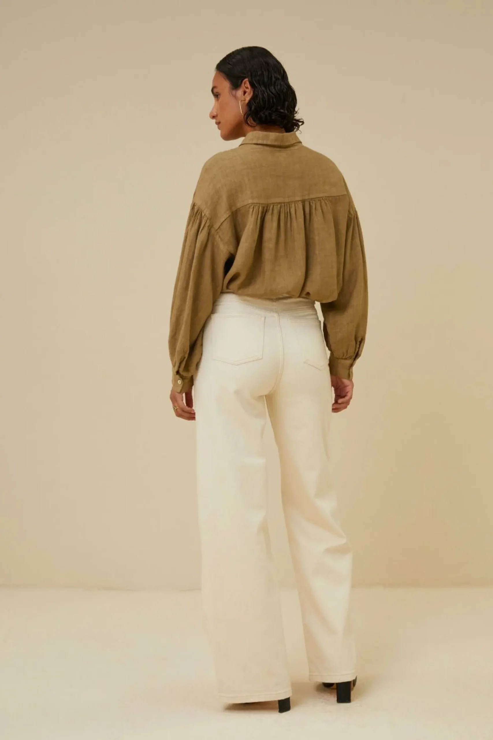 By bar Blouses<Sarah Short Linen Blouse