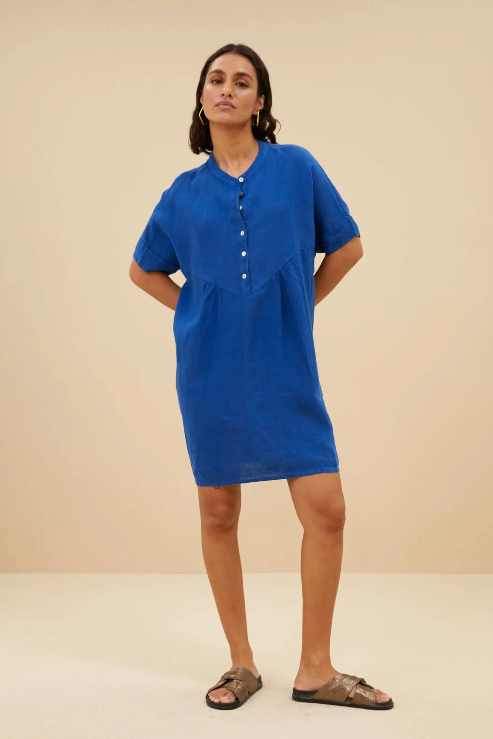 By bar Jurken<Tais Linen Dress