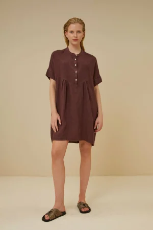 By bar Jurken<Tais Linen Dress