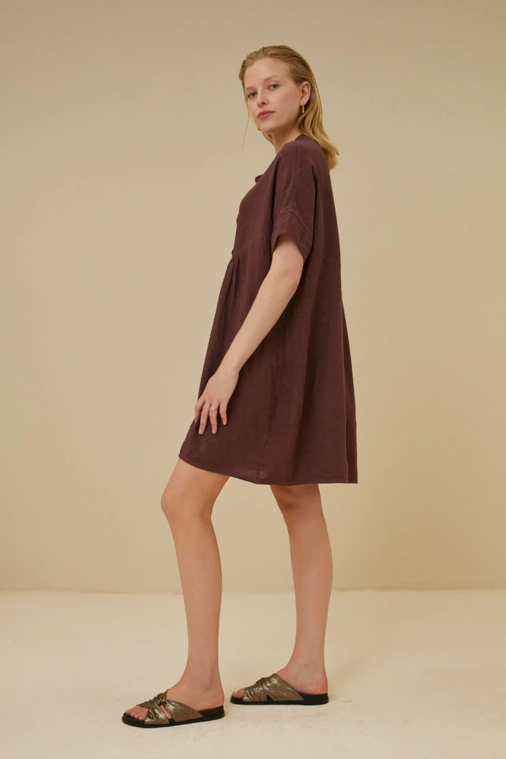 By bar Jurken<Tais Linen Dress