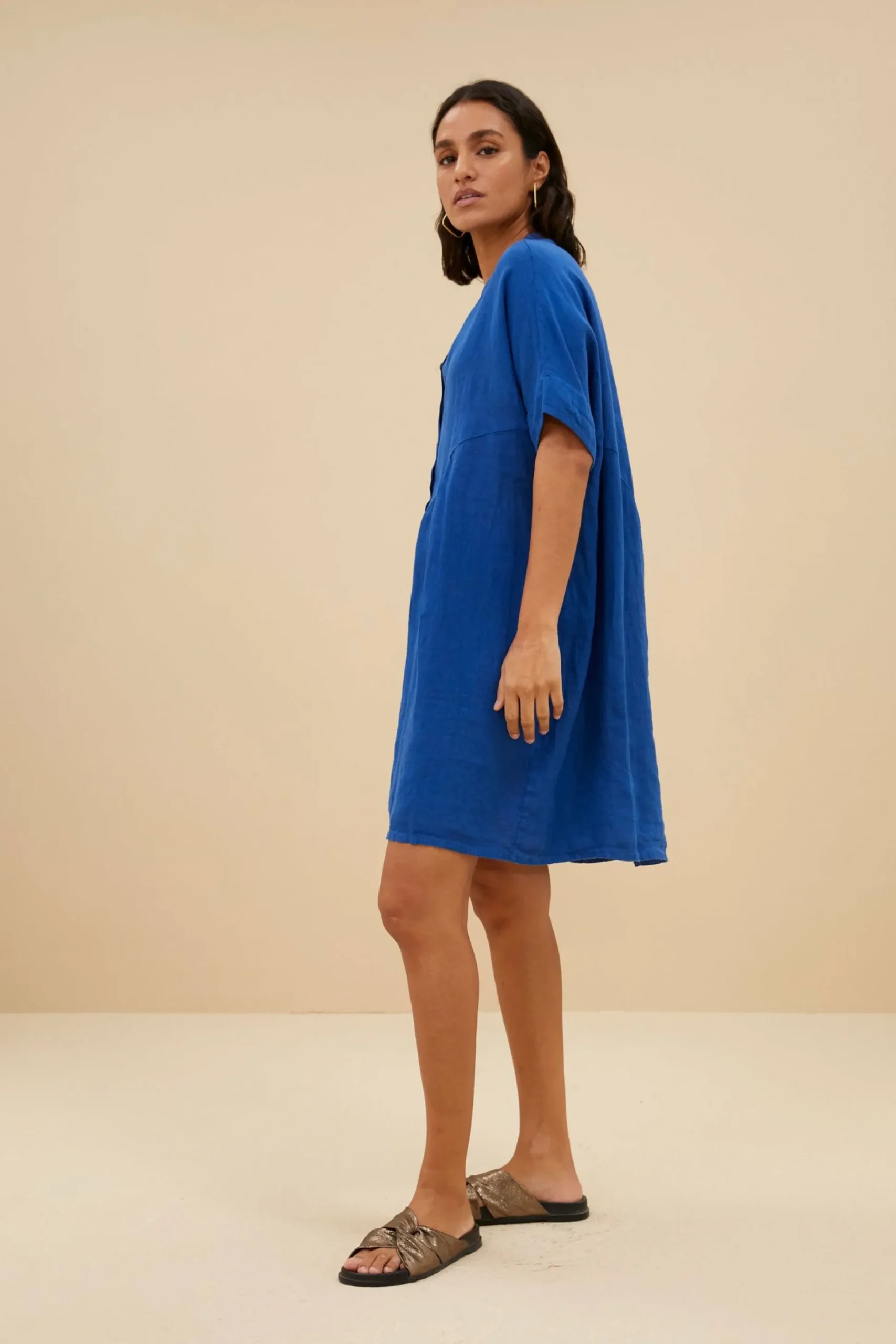 By bar Jurken<Tais Linen Dress