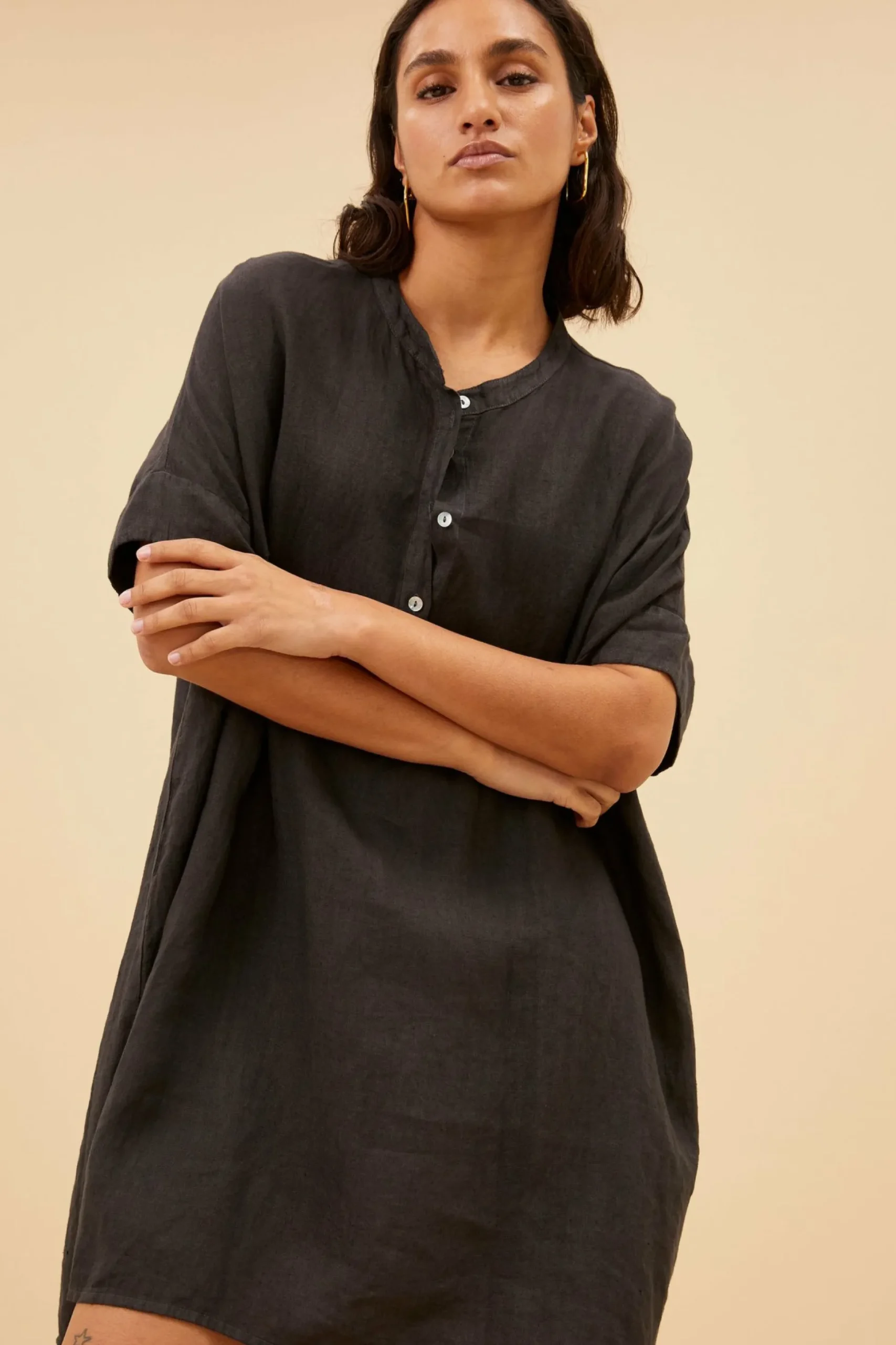 By bar Jurken<Tais Linen Dress
