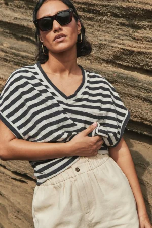 By bar Tops & Shirts<Tammie Slub Stripe Top