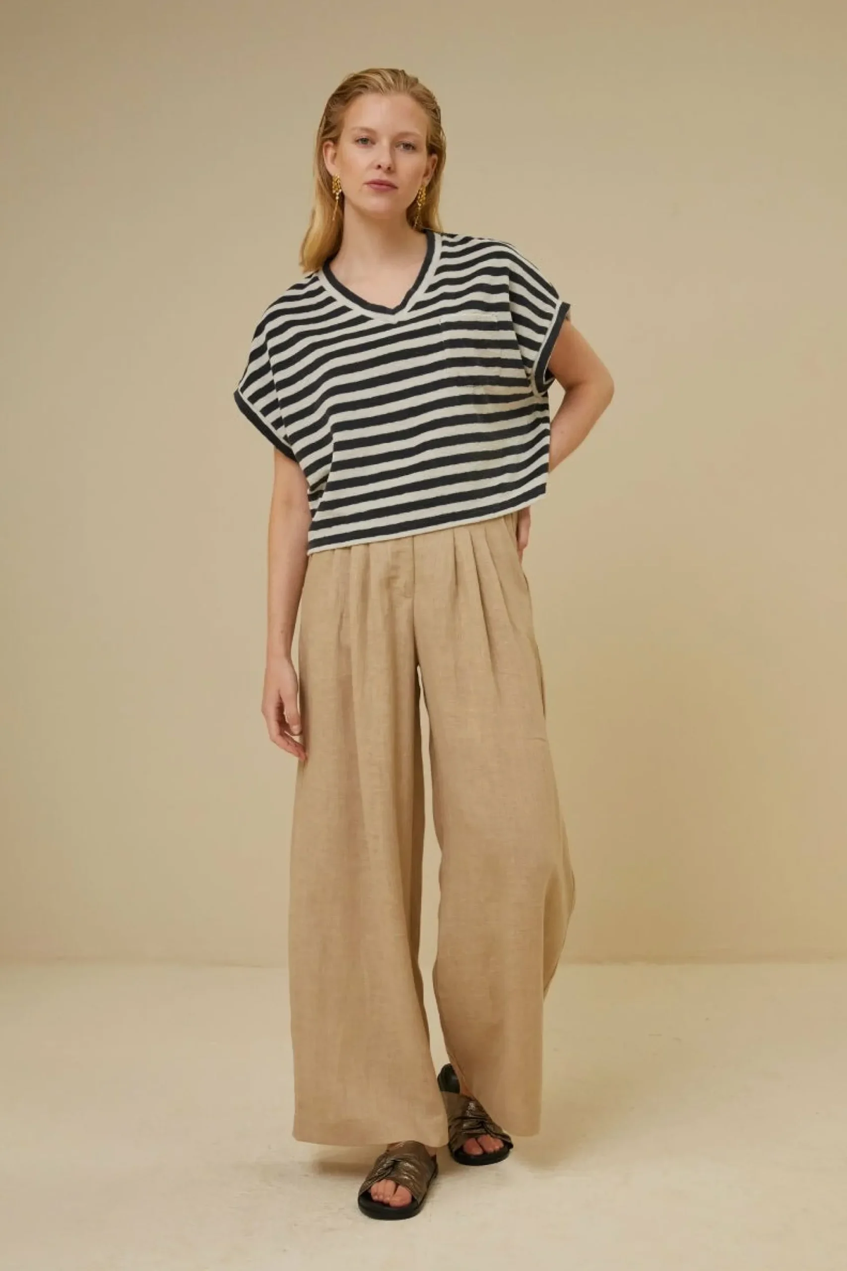 By bar Tops & Shirts<Tammie Slub Stripe Top