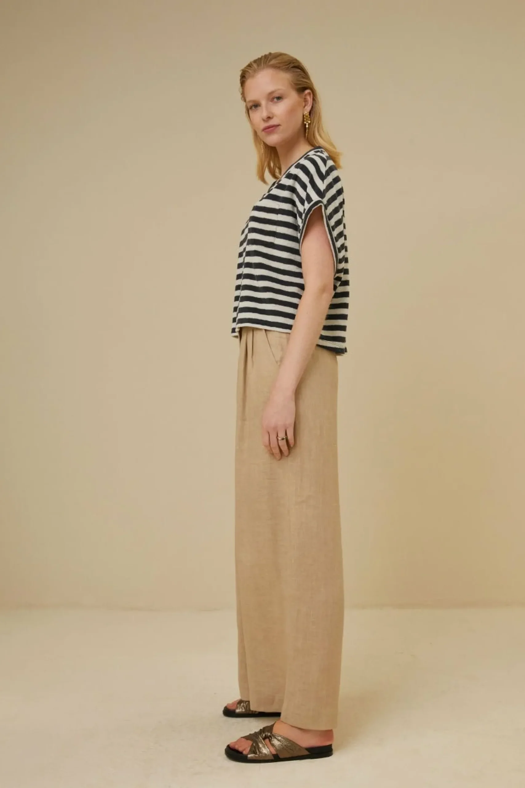 By bar Tops & Shirts<Tammie Slub Stripe Top