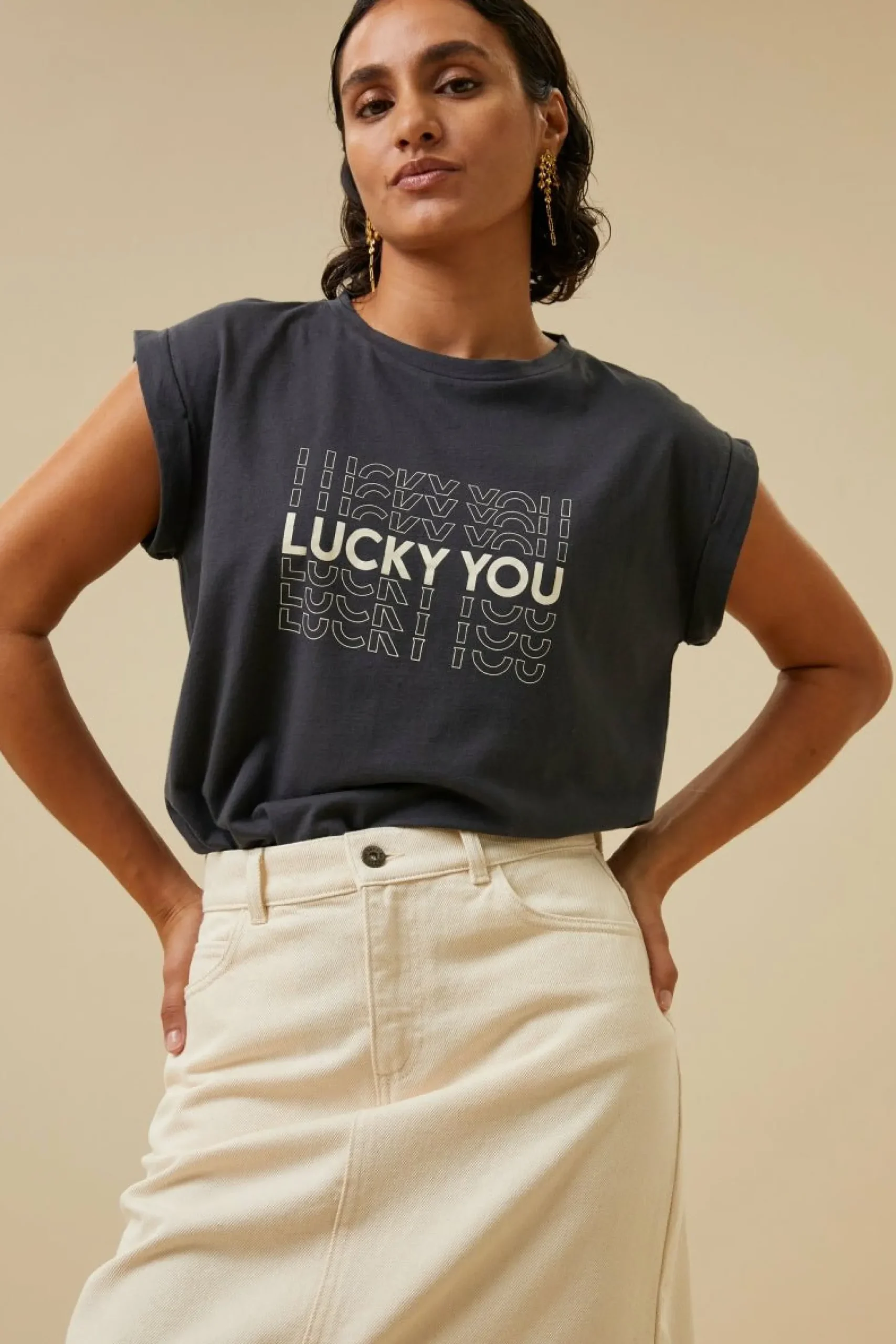 By bar Tops & Shirts<Thelma Lucky You Top