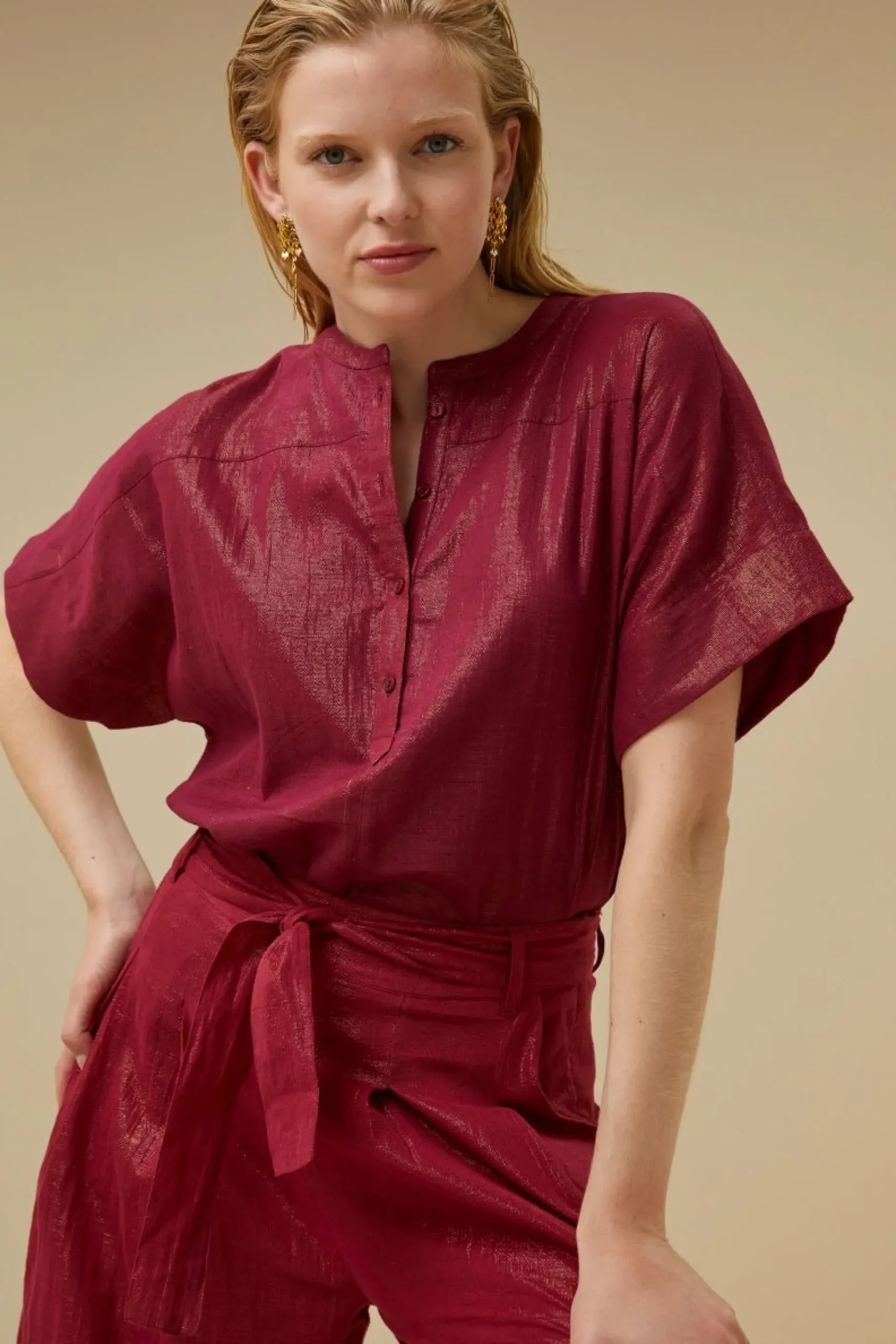 By bar Broeken<Wanda Metallic Pant